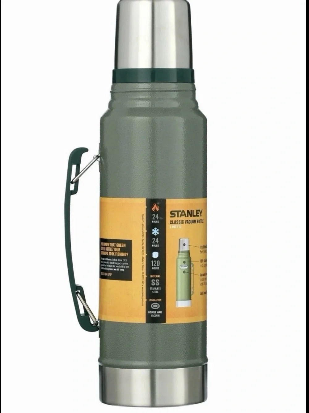 New Stanley Legendary Classic Vacuum Bottle Thermos 1.1 qt 1L Stainless Steel